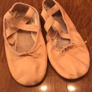 Bloch sz 13.5 C leather pink ballet shoes